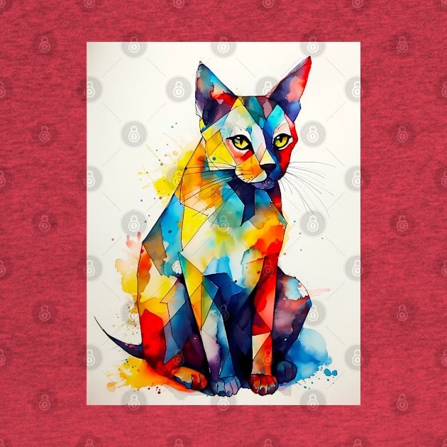 Geometric Cat by ShopBuzz